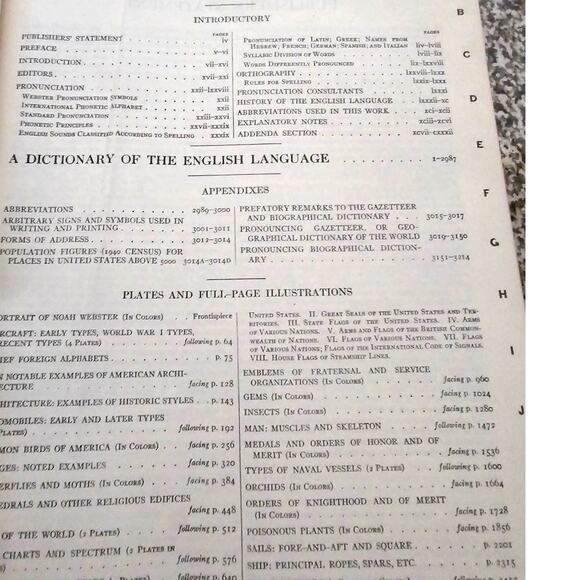 1956 Webster's New International Dictionary - Picture 10 of 13